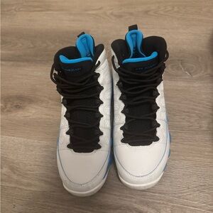 Jordan Kids Sneakers - White and Black with Blue Accents